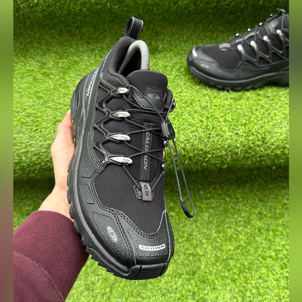 Shoes Salomon ACS + All Black Brand New Sneakers 7M/8W US Trail Running - Picture 2 of 6